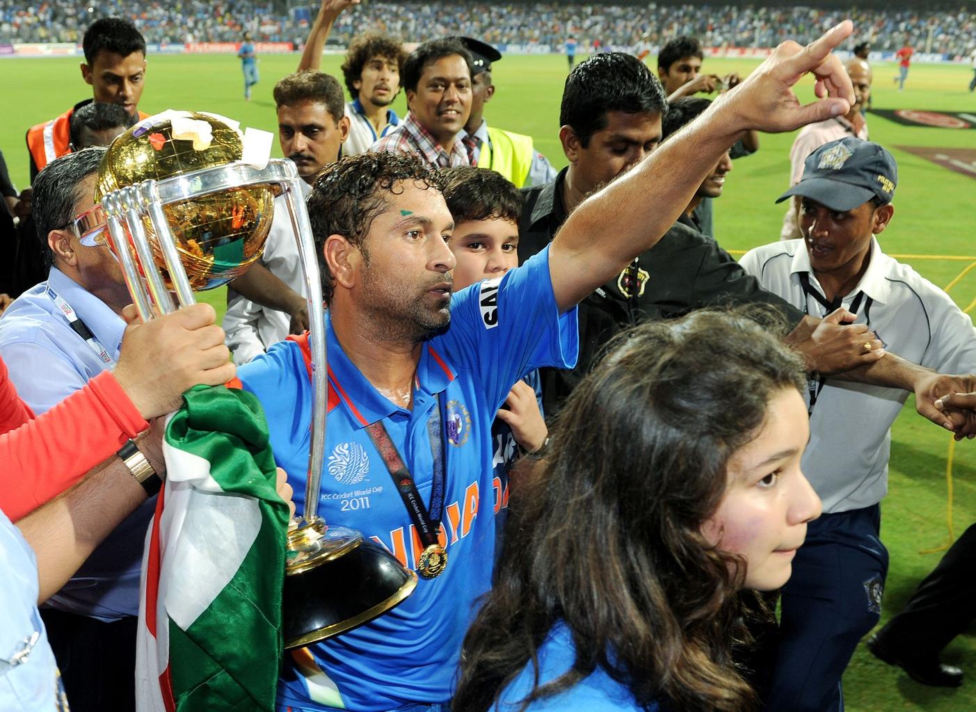 Sachin Tendulkar Indian cricket legend batting straight drive India World Cup