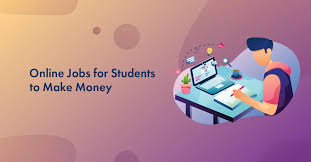 Student working on laptop earning money online from home in India